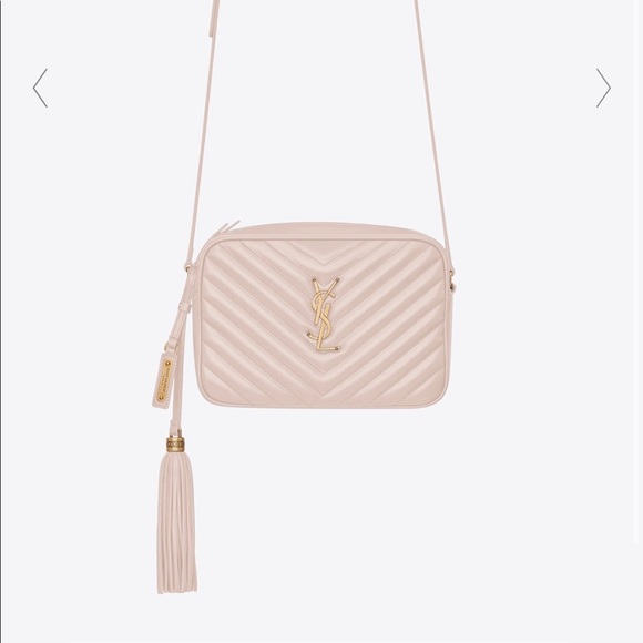 Yves Saint Laurent Handbags - Yves Saint Laurent nude Quilted Lou Camera Bag with Tassel
